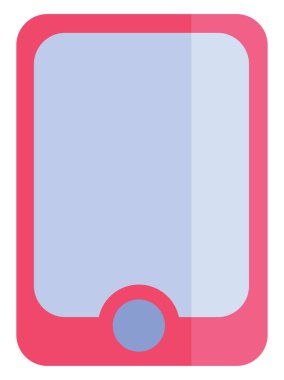 Pembe telefon, illüstrasyon, vektör, beyaz arka planda..