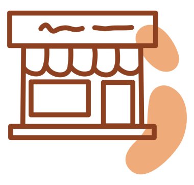 Beyaz arka planda küçük fırın işi, illüstrasyon, vektör.