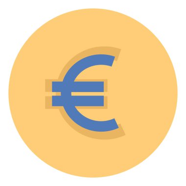 Bankacılık Avrosu, illüstrasyon, vektör, beyaz arka planda.