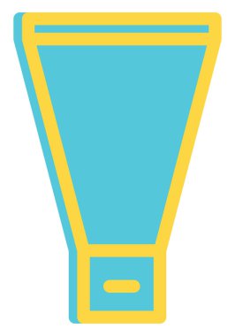 Mavi banyo kremi, illüstrasyon, vektör, beyaz arka planda..