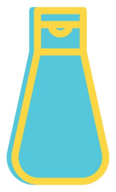 Mavi krem, illüstrasyon, vektör, beyaz arkaplanda.