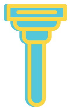 Mavi banyo jileti, illüstrasyon, vektör, beyaz arka planda..