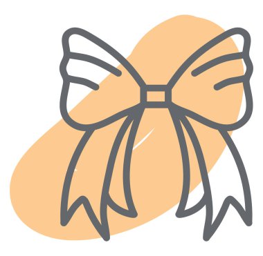 Büyük turuncu yay, illüstrasyon, vektör, beyaz arkaplan.