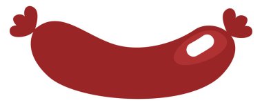 Kahvaltı sosisi, illüstrasyon, vektör, beyaz arka planda..