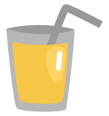 Beyaz arkaplanda limon suyu, illüstrasyon, vektör..