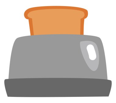 Ekmek kızartma makinesi, illüstrasyon, vektör, beyaz arka plan.