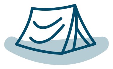 Beyaz arkaplanda jeodezik çadır, illüstrasyon, vektör.