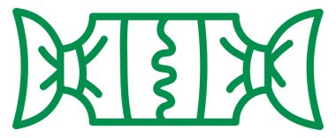 Yeşil elma şekeri, illüstrasyon, vektör, beyaz arka planda.