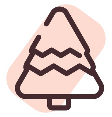 Noel ağacı, illüstrasyon, vektör, beyaz arka planda.