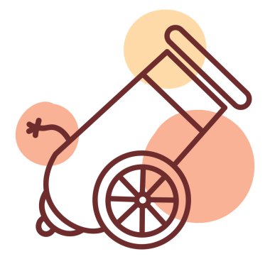 Sirk bombası, illüstrasyon, vektör, beyaz arka planda..