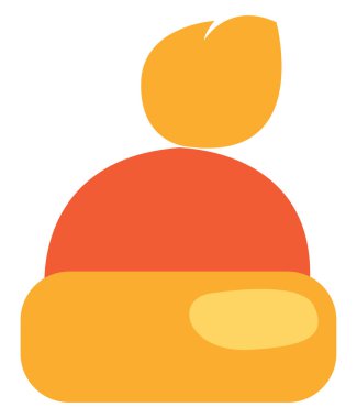 Soğuk hava şapkası, illüstrasyon, vektör, beyaz arka planda..