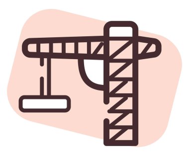 Beyaz arka planda kule yengeci, illüstrasyon, vektör.