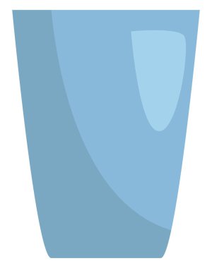 Su için cam, illüstrasyon, vektör, beyaz arkaplan.