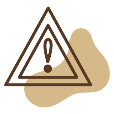 Beyaz arkaplanda uyarı işareti, illüstrasyon, vektör.