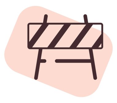 Beyaz arkaplanda yapı işareti, illüstrasyon, vektör.