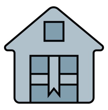 Beyaz arka planda ev teslimatı, illüstrasyon, vektör.