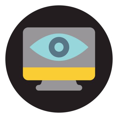 Beyaz arkaplanda bilgisayar güvenliği, illüstrasyon, vektör.