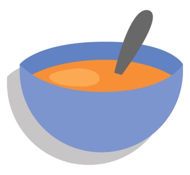 Yemek çorbası, illüstrasyon, vektör, beyaz arka planda..