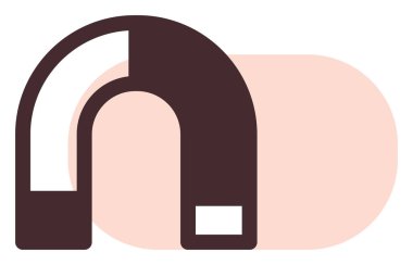 Beyaz zemin üzerinde eğitim mıknatısı, illüstrasyon, vektör.