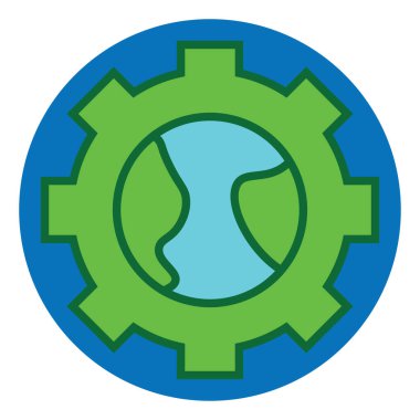 Ekoloji teçhizatı, illüstrasyon, vektör, beyaz arka planda.