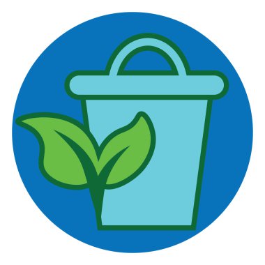 Ekoloji kutusu, illüstrasyon, vektör, beyaz arka planda.