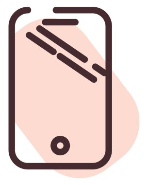 Cep telefonu, illüstrasyon, vektör, beyaz arkaplan.