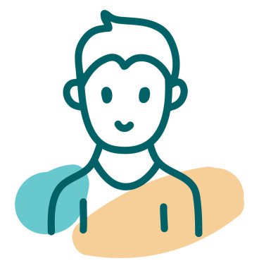 Aile çocuğu, illüstrasyon, vektör, beyaz arka planda..