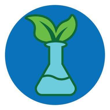 Ekoloji şişesi, illüstrasyon, vektör, beyaz arka planda..