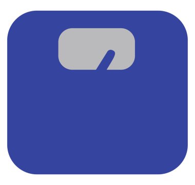 Beyaz arkaplanda ağırlık ölçeği, illüstrasyon, vektör.