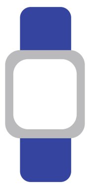 Beyaz arkaplanda mavi adım ölçer, illüstrasyon, vektör.