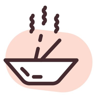 Kızarmış pirinç, illüstrasyon, vektör, beyaz arka planda..