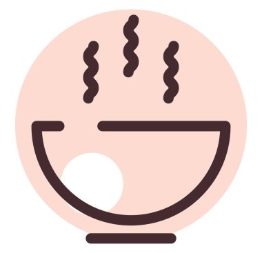 Sıcak çorba, illüstrasyon, vektör, beyaz arka planda..