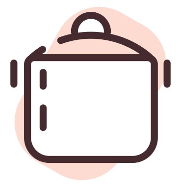 Beyaz arkaplanda yemek tabağı, illüstrasyon, vektör.