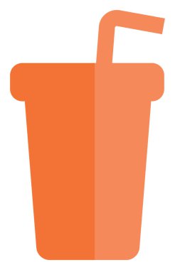 Plastik bardak soda, illüstrasyon, vektör, beyaz arka planda..