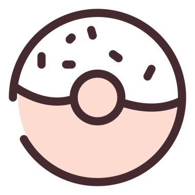 Tatlı çörek, illüstrasyon, vektör, beyaz arka planda..