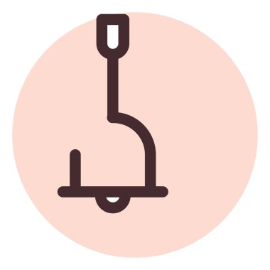 Pembe mutfak lambası, illüstrasyon, vektör, beyaz arka plan.