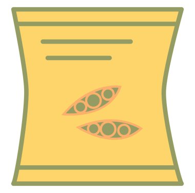 Donmuş ürün, illüstrasyon, vektör, beyaz arka planda.