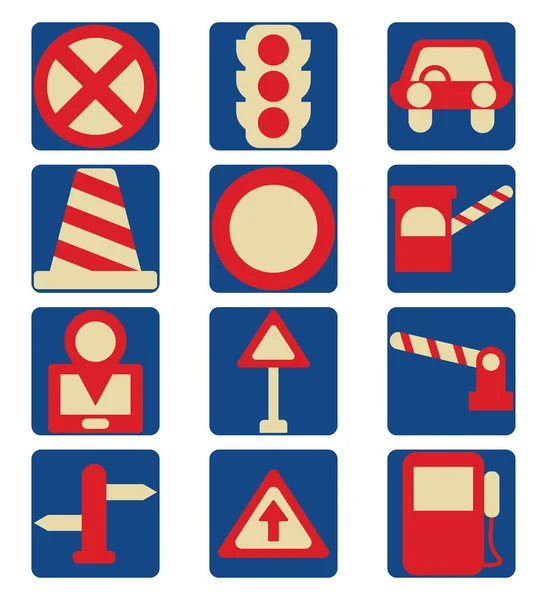 Verkehrszeichen Illustration Vektor Auf Weißem Hintergrund — Stockvektor