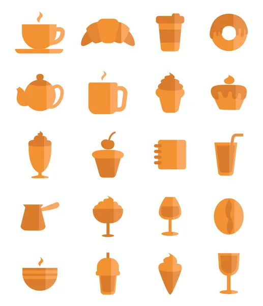 橙色咖啡店 白色背景 — 图库矢量图片