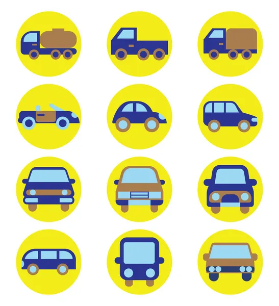 Transportfahrzeuge Illustration Vektor Auf Weißem Hintergrund — Stockvektor