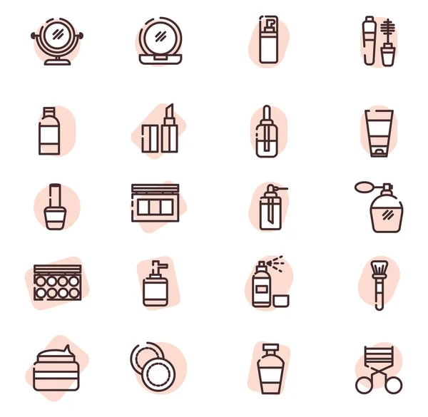 Cosmétiques Maquillage Illustration Vecteur Sur Fond Blanc — Image vectorielle