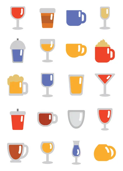 Deliciosas Bebidas Ilustración Vector Sobre Fondo Blanco — Vector de stock