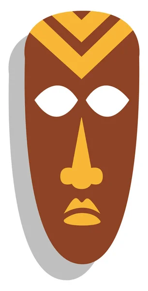 Afrikanische Maske Illustration Vektor Auf Weißem Hintergrund — Stockvektor