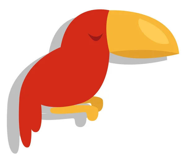 Papagaio Africano Ilustração Vetor Sobre Fundo Branco — Vetor de Stock