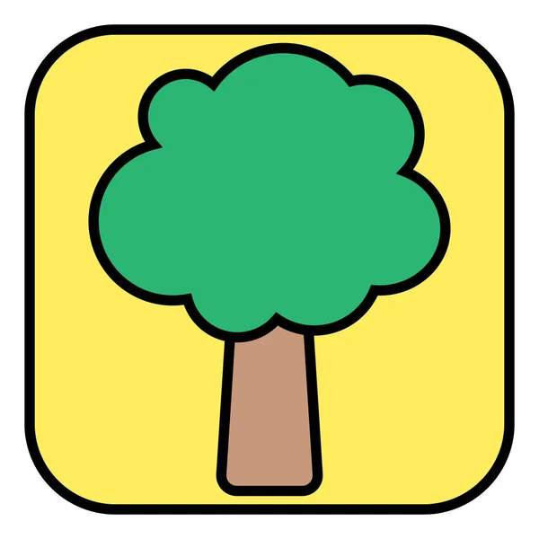 Дерево Сельского Хозяйства Иллюстрация Вектор Белом Фоне — стоковый вектор