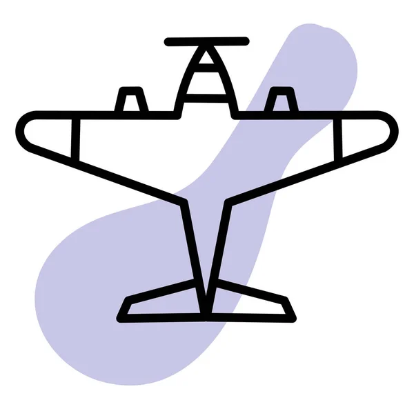 Avion Moderne Illustration Vecteur Sur Fond Blanc — Image vectorielle