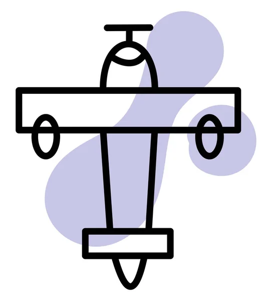 Vliegtuig Illustratie Vector Een Witte Achtergrond — Stockvector