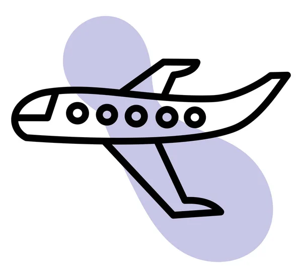 Simple Airplane Illustration Vector White Background — Stock Vector