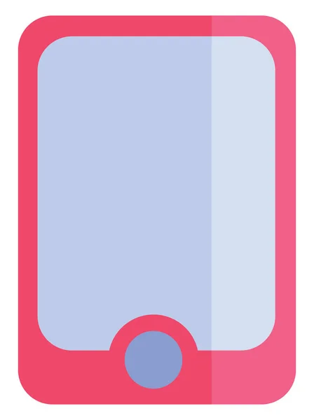 Roze Kunsttelefoon Illustratie Vector Een Witte Achtergrond — Stockvector