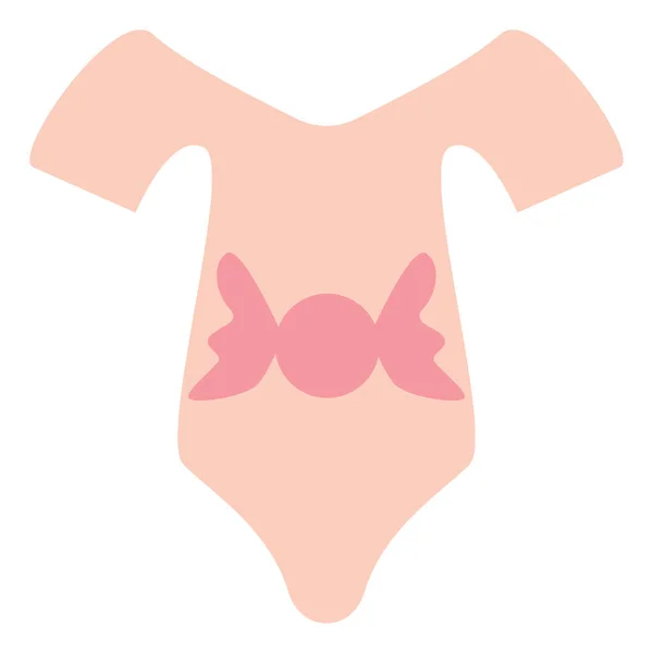 Rosa Baby Kostym Med Godis Illustration Vektor Vit Bakgrund — Stock vektor